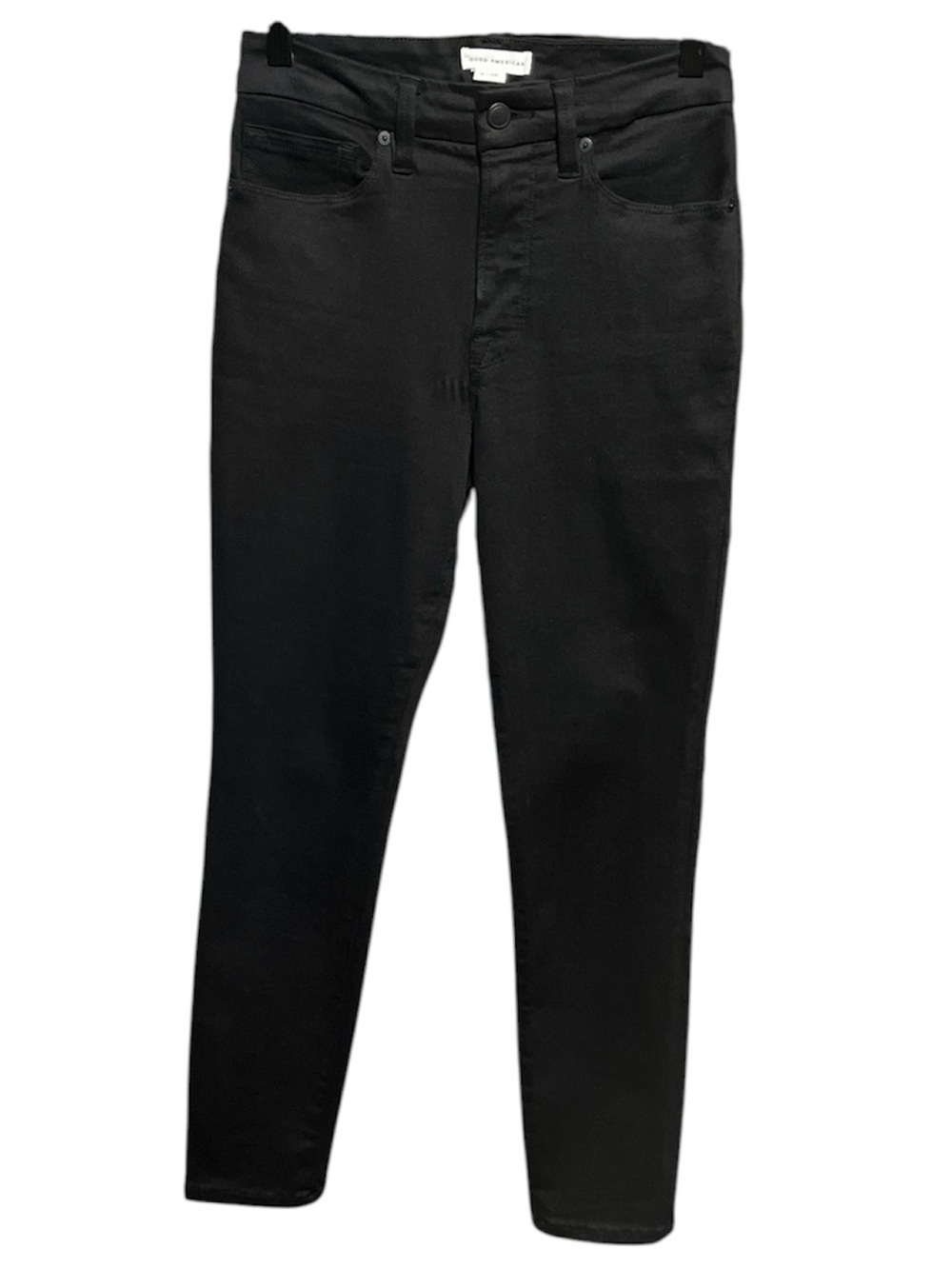Good American Black Skinny Jeans — Sleek High-Rise Fit